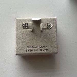 Silver Butterfly Earrings